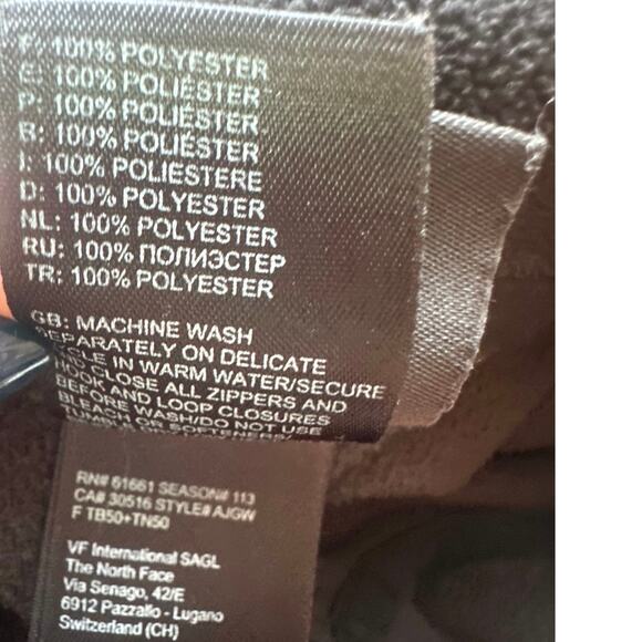 The North Face Men’s Medium Fleece Black Quarter Zip Winter Sweater Basic - Picture 6 of 6